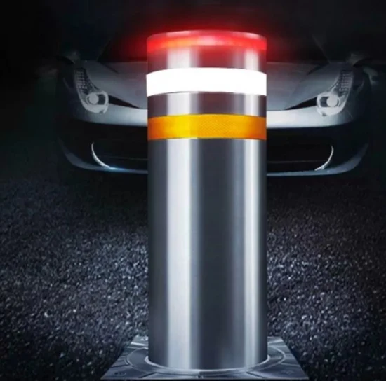 Dresseur de barrière de colonne de levage en hausse de route hydraulique complètement automatique de l'acier inoxydable LED